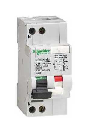 Дифавтомат Schneider Electric Multi9 1P+N 10А (B) 6кА 30мА (AC)