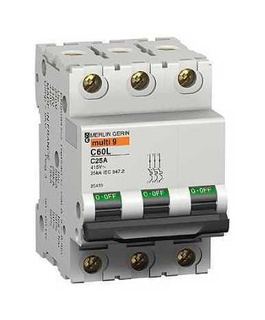 Автоматический выключатель Schneider Electric Acti9 3P 2А (C) 4.5кА