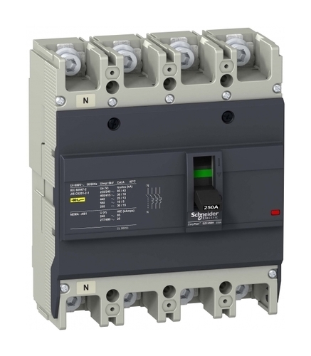 Силовой автомат Schneider Electric Easypact EZC 250, TM-D, 36кА, 4P, 225А