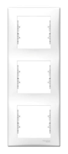 Рамка 3 поста Schneider Electric SEDNA, вертикальная, белый