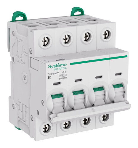 Автоматический выключатель Systeme9, 4полюса, 3А, B, 6кA