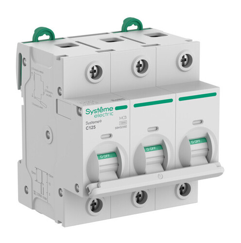 Автоматический выключатель Systeme9, 3полюса, 125А, C, 10 кА
